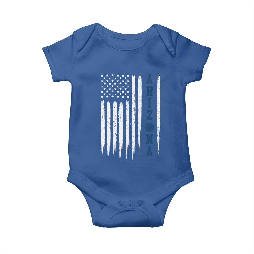 Arizona Patriotic Sports Baby Onesie US Flag Basketball Player Gift