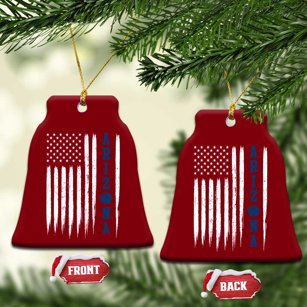 Arizona Patriotic Sports Ceramic Ornament US Flag Basketball Player Gift