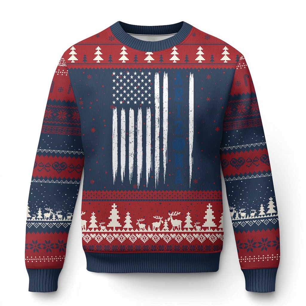 Arizona Patriotic Sports Ugly Christmas Sweater US Flag Basketball Player Gift