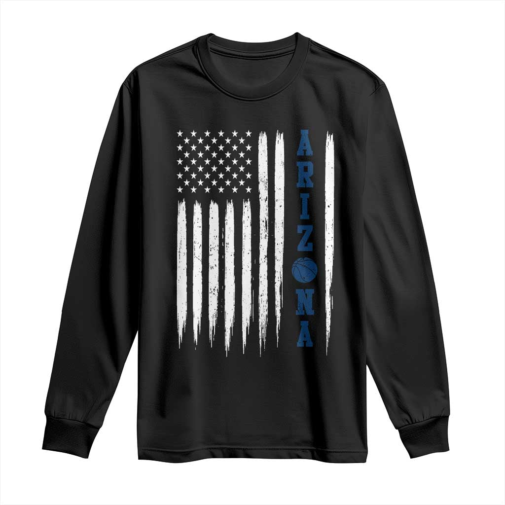 Arizona Patriotic Sports Long Sleeve Shirt US Flag Basketball Player Gift