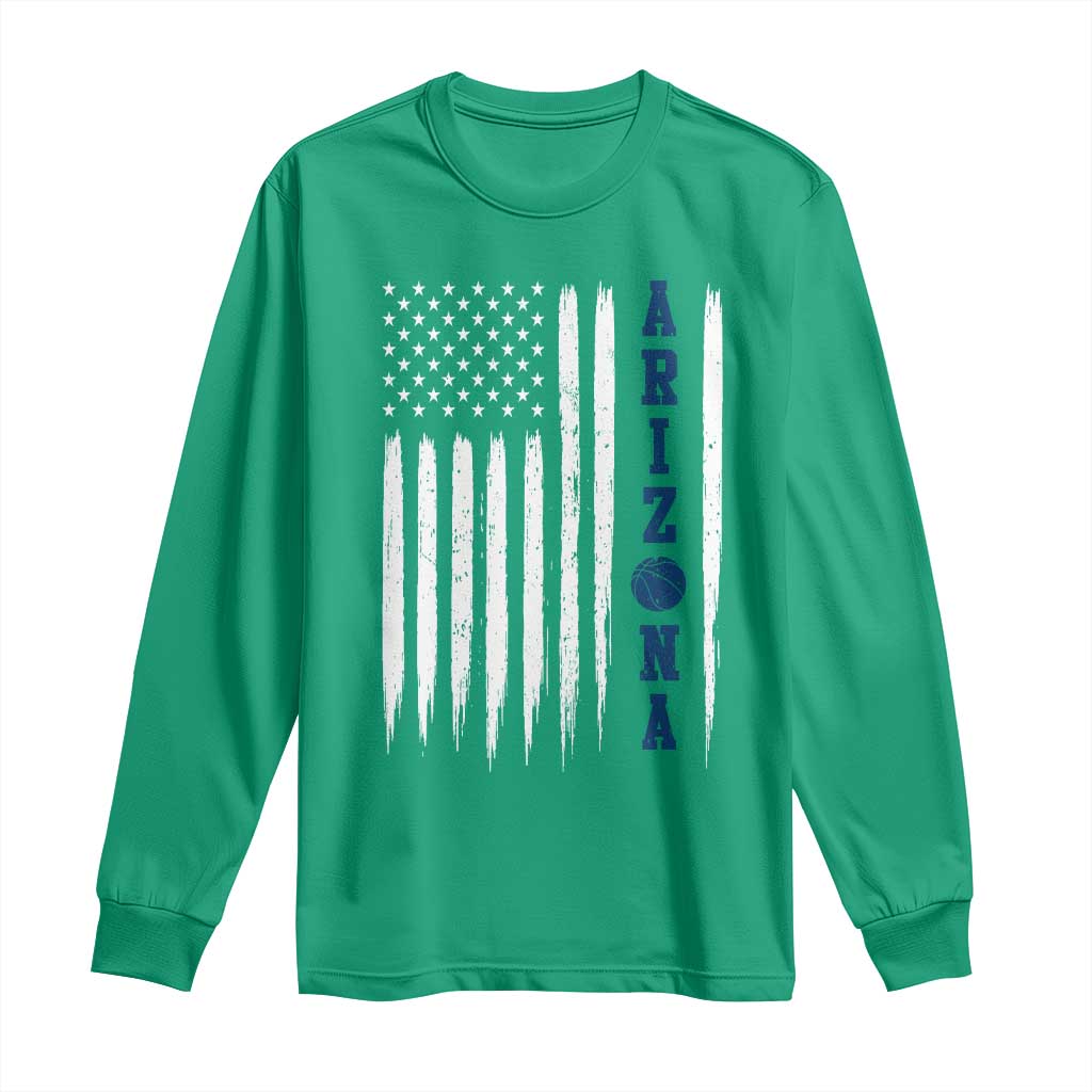 Arizona Patriotic Sports Long Sleeve Shirt US Flag Basketball Player Gift