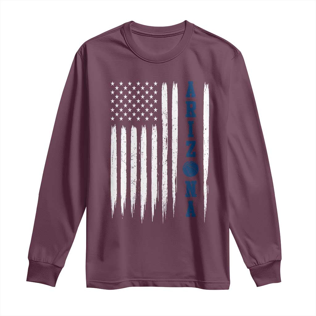 Arizona Patriotic Sports Long Sleeve Shirt US Flag Basketball Player Gift