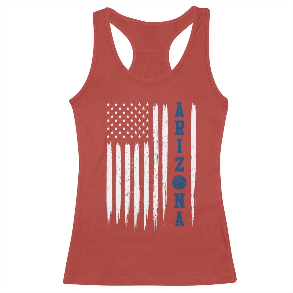 Arizona Patriotic Sports Racerback Tank Top US Flag Basketball Player Gift