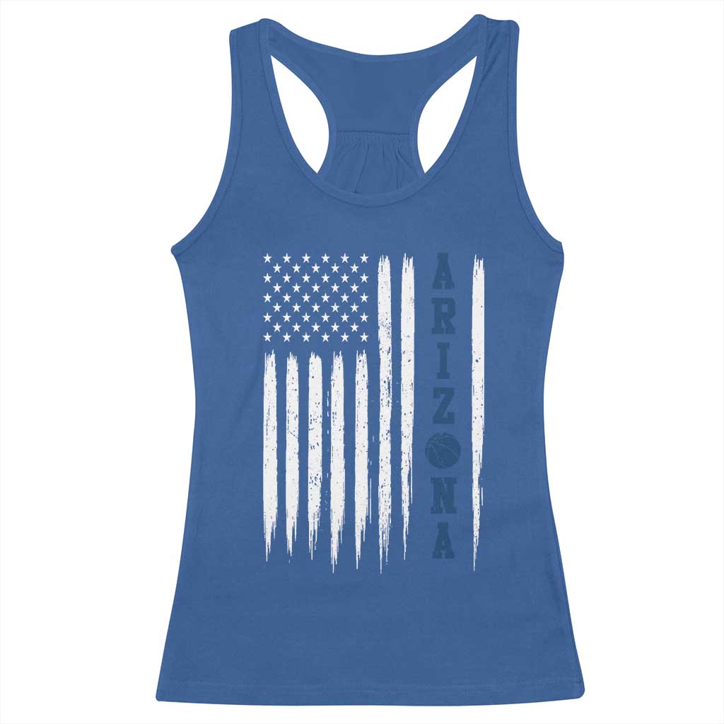 Arizona Patriotic Sports Racerback Tank Top US Flag Basketball Player Gift