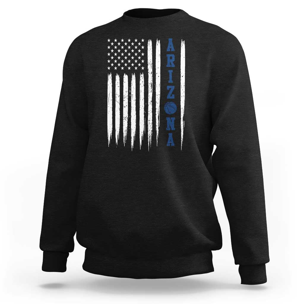 Arizona Patriotic Sports Sweatshirt US Flag Basketball Player Gift