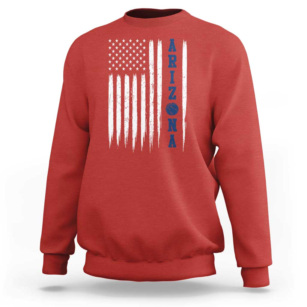 Arizona Patriotic Sports Sweatshirt US Flag Basketball Player Gift