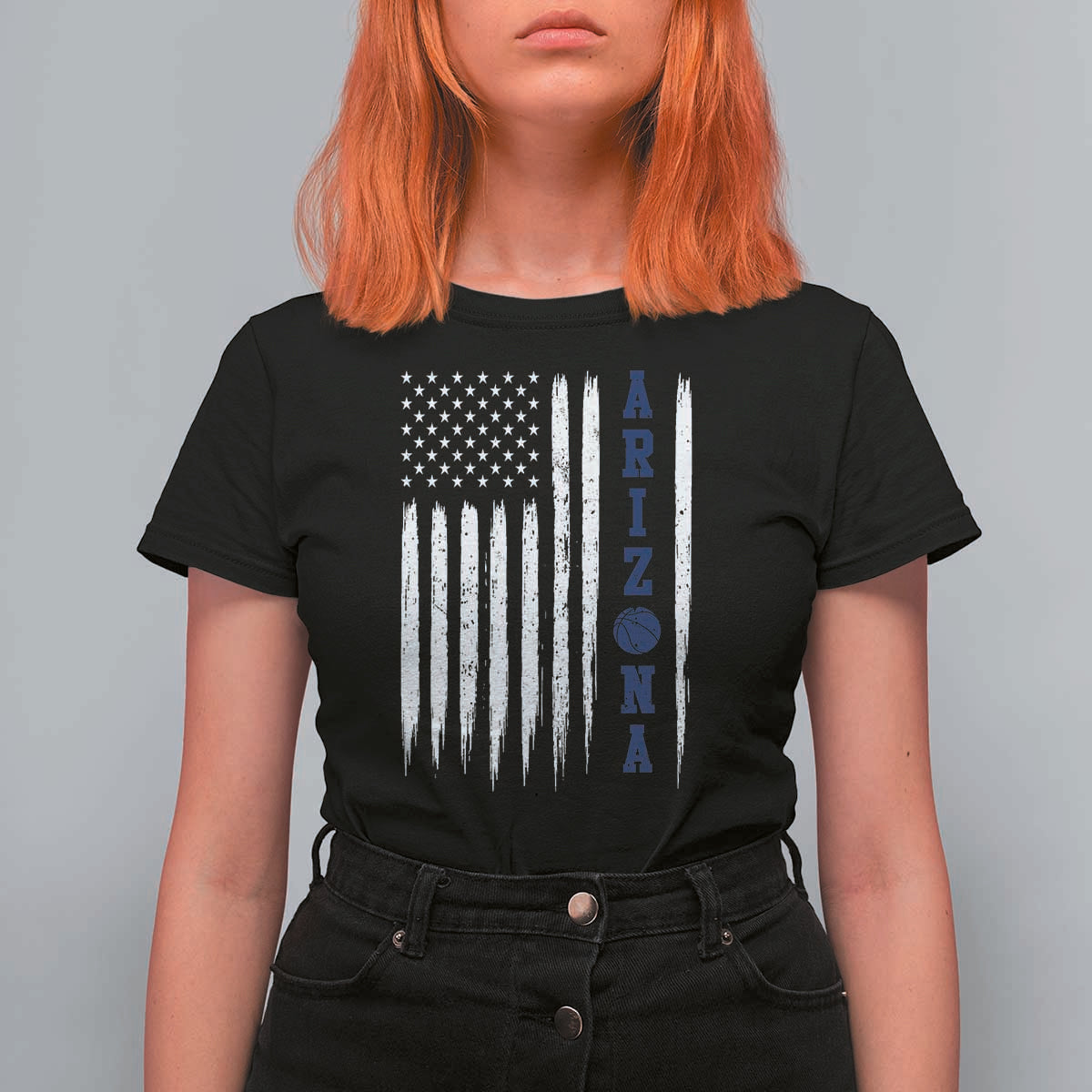 Arizona Patriotic Sports T Shirt For Women US Flag Basketball Player Gift