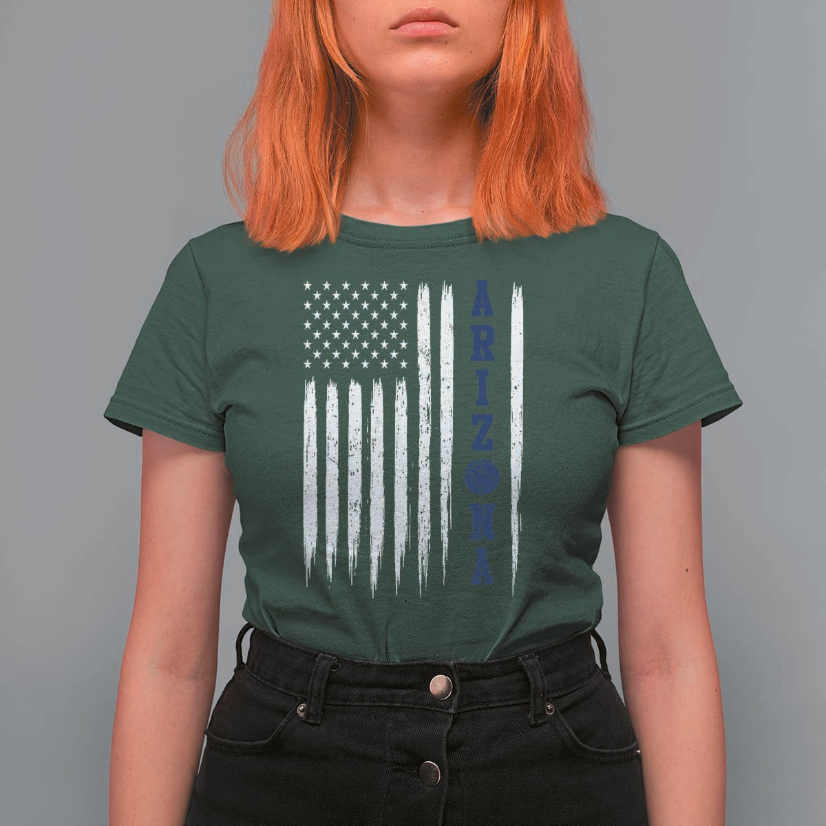 Arizona Patriotic Sports T Shirt For Women US Flag Basketball Player Gift