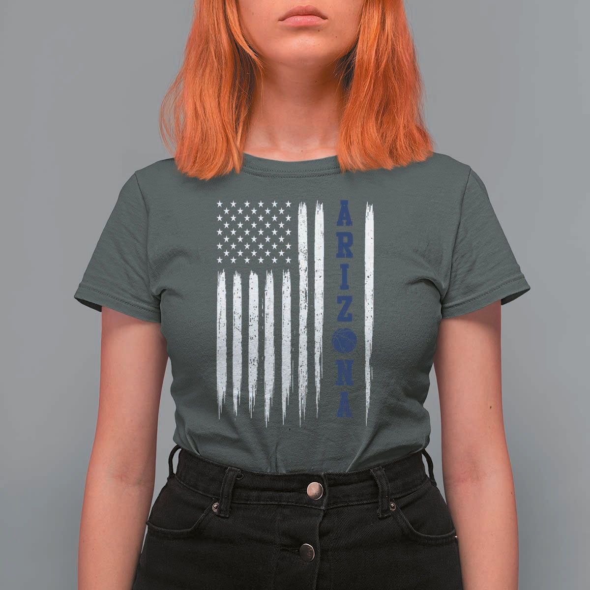 Arizona Patriotic Sports T Shirt For Women US Flag Basketball Player Gift