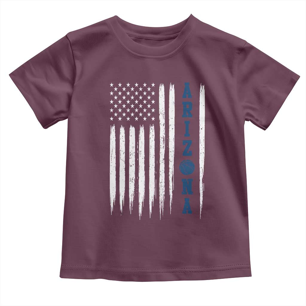 Arizona Patriotic Sports Toddler T Shirt US Flag Basketball Player Gift