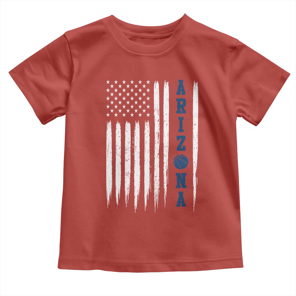 Arizona Patriotic Sports Toddler T Shirt US Flag Basketball Player Gift