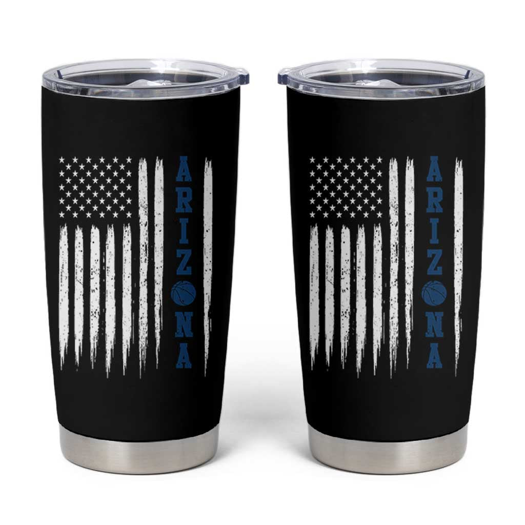 Arizona Patriotic Sports Tumbler Cup US Flag Basketball Player Gift