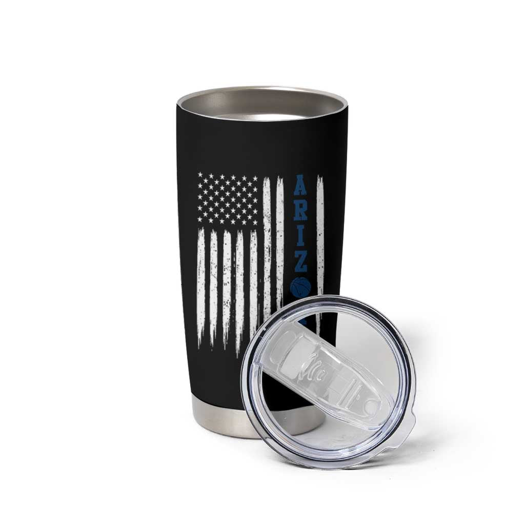 Arizona Patriotic Sports Tumbler Cup US Flag Basketball Player Gift