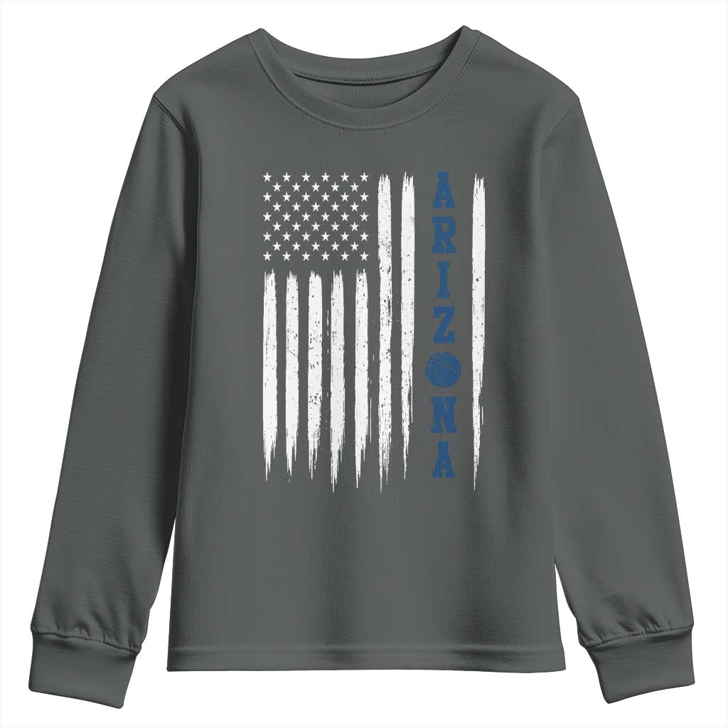 Arizona Patriotic Sports Youth Sweatshirt US Flag Basketball Player Gift