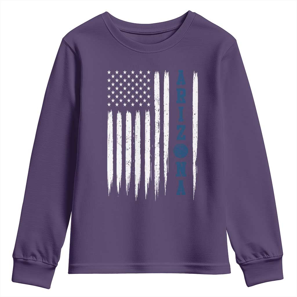 Arizona Patriotic Sports Youth Sweatshirt US Flag Basketball Player Gift