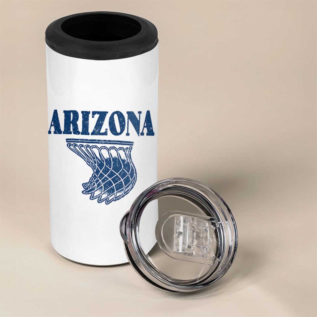 Arizona State Hoops Fan Gift 4 in 1 Can Cooler Tumbler Basketball Lover