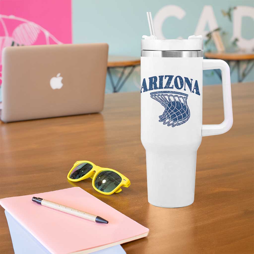 Arizona State Hoops Fan Gift Tumbler With Handle Basketball Lover