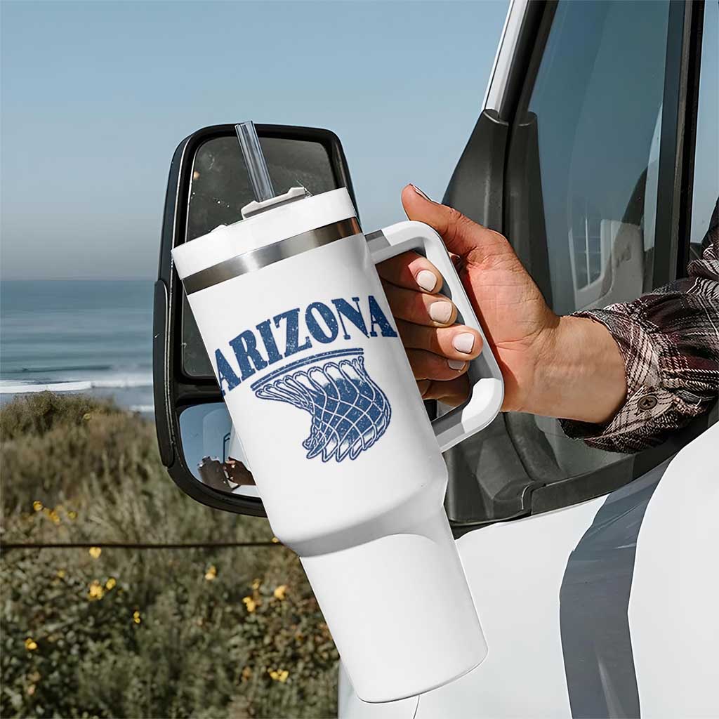 Arizona State Hoops Fan Gift Tumbler With Handle Basketball Lover