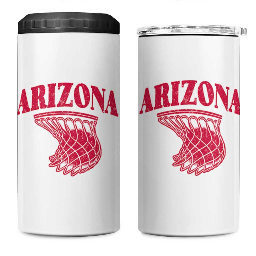 Arizona Fan 4 in 1 Can Cooler Tumbler Southwest Basketball Sports Lover