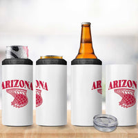 Arizona Fan 4 in 1 Can Cooler Tumbler Southwest Basketball Sports Lover