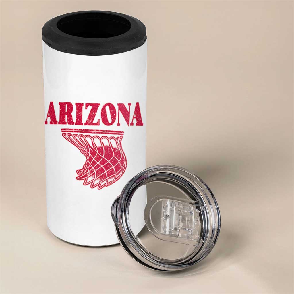 Arizona Fan 4 in 1 Can Cooler Tumbler Southwest Basketball Sports Lover