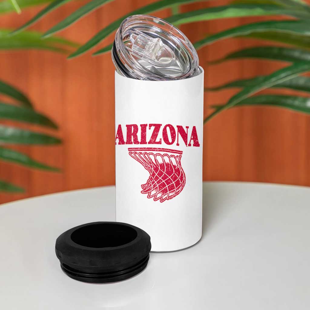 Arizona Fan 4 in 1 Can Cooler Tumbler Southwest Basketball Sports Lover