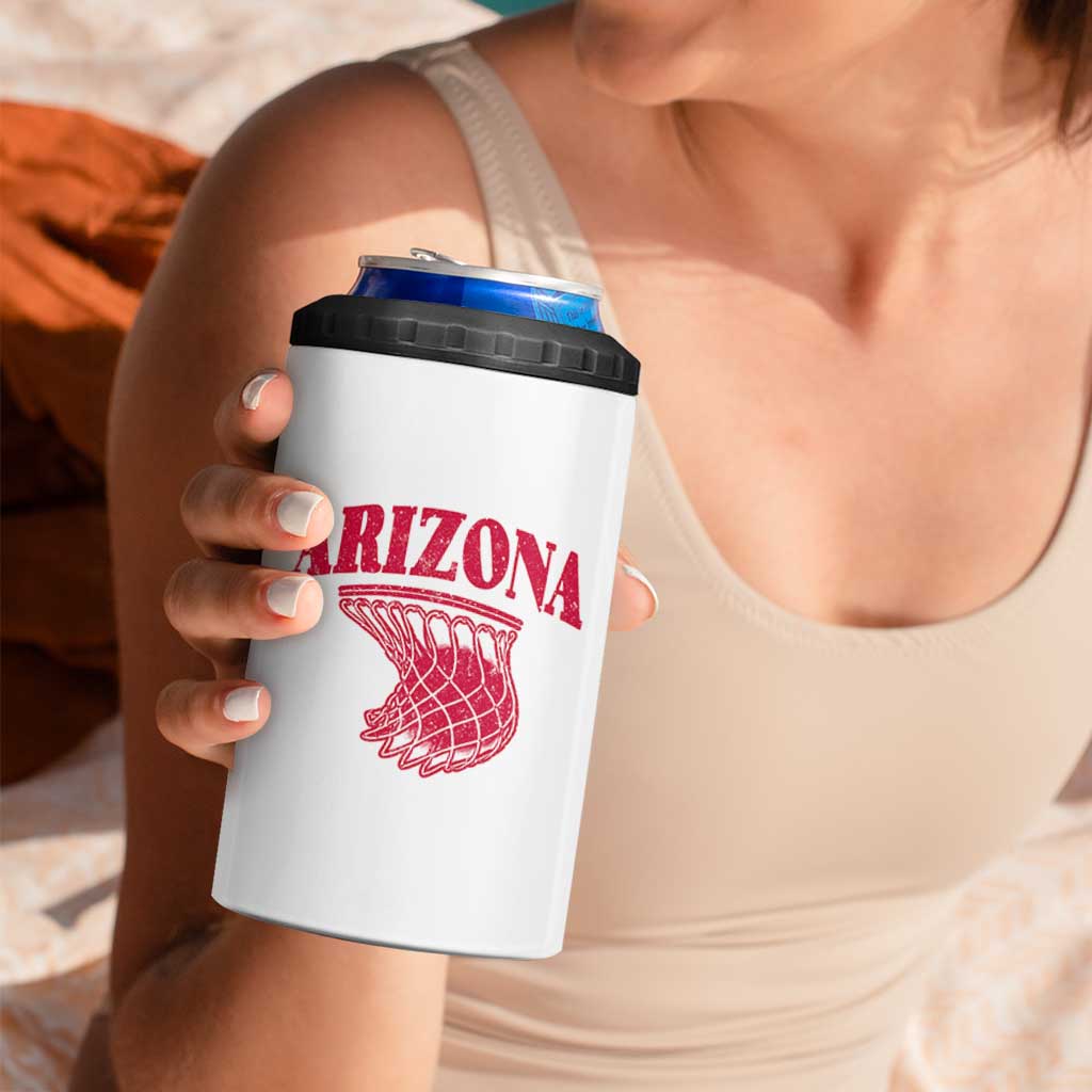 Arizona Fan 4 in 1 Can Cooler Tumbler Southwest Basketball Sports Lover