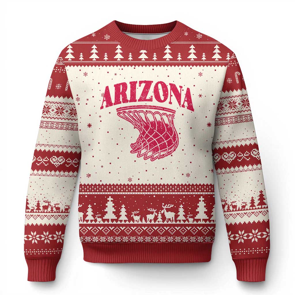Arizona Fan Ugly Christmas Sweater Southwest Basketball Sports Lover