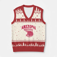 Arizona Fan V-Neck Knit Sweater Vest Southwest Basketball Sports Lover