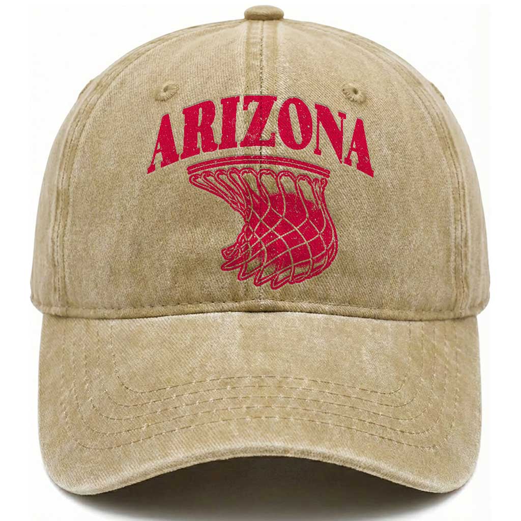Arizona Fan Washed Cotton Baseball Cap Southwest Basketball Sports Lover