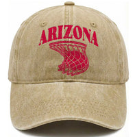Arizona Fan Washed Cotton Baseball Cap Southwest Basketball Sports Lover