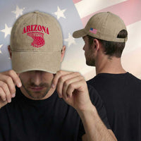 Arizona Fan Washed Cotton Baseball Cap Southwest Basketball Sports Lover