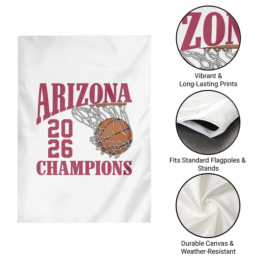 Arizona Champions Garden Flag Gift For Basketball Fan