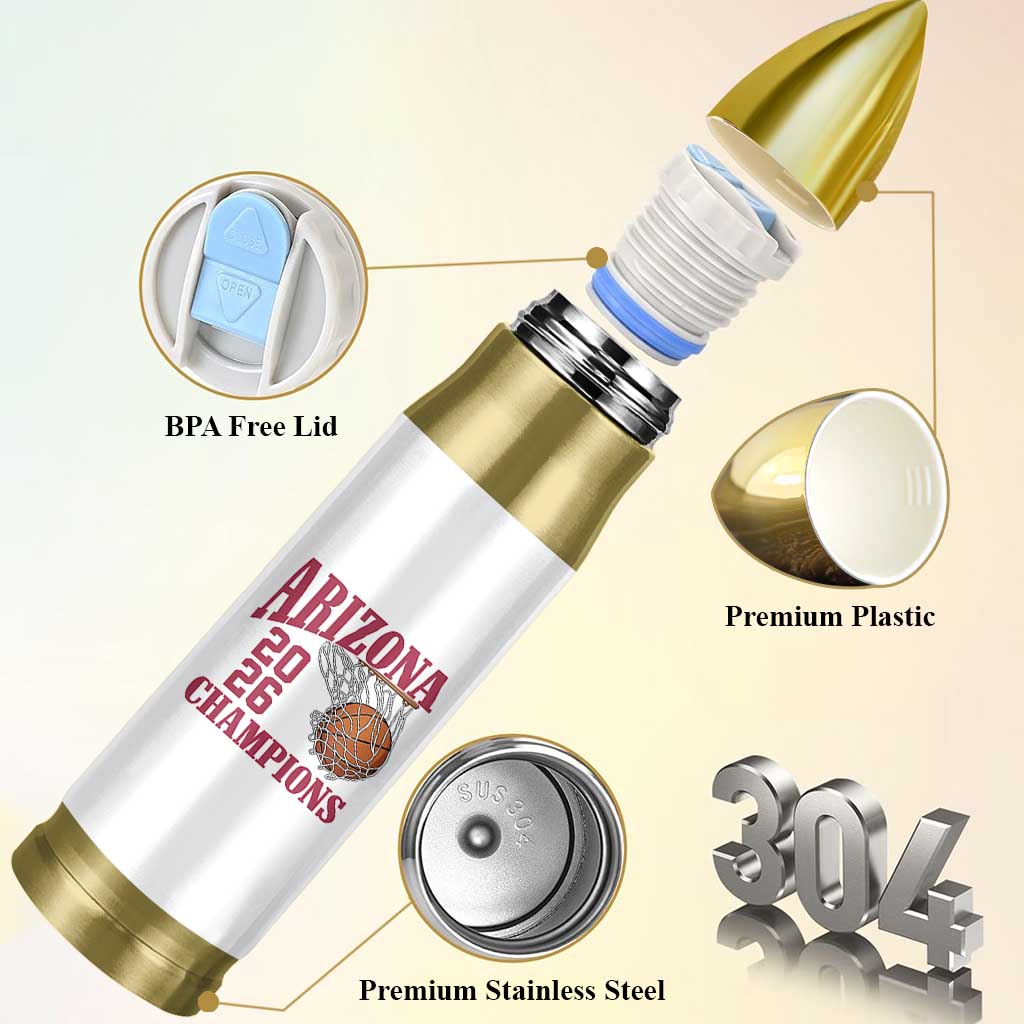 Arizona Champions Bullet Tumbler Gift For Basketball Fan