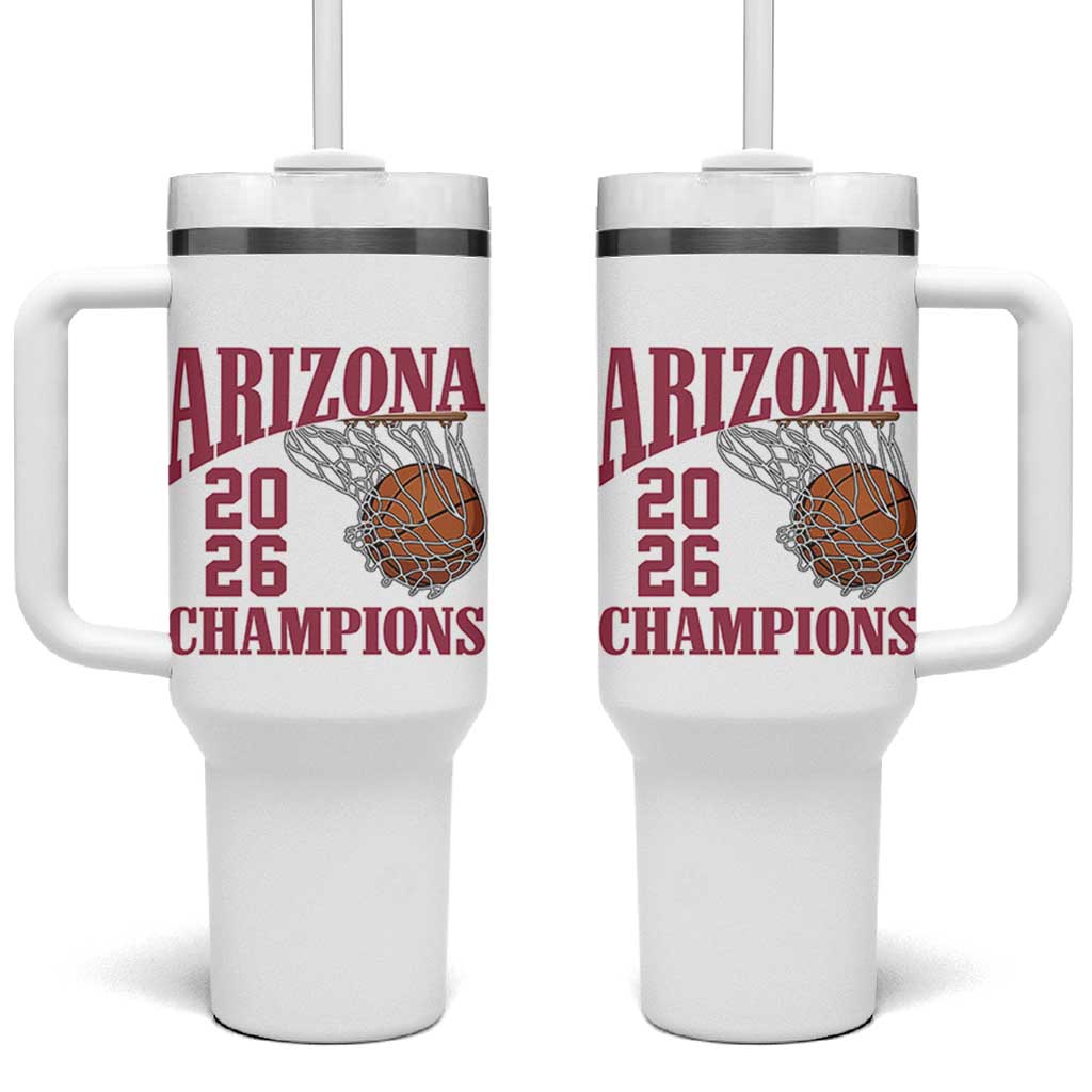 Arizona Champions Tumbler With Handle Gift For Basketball Fan