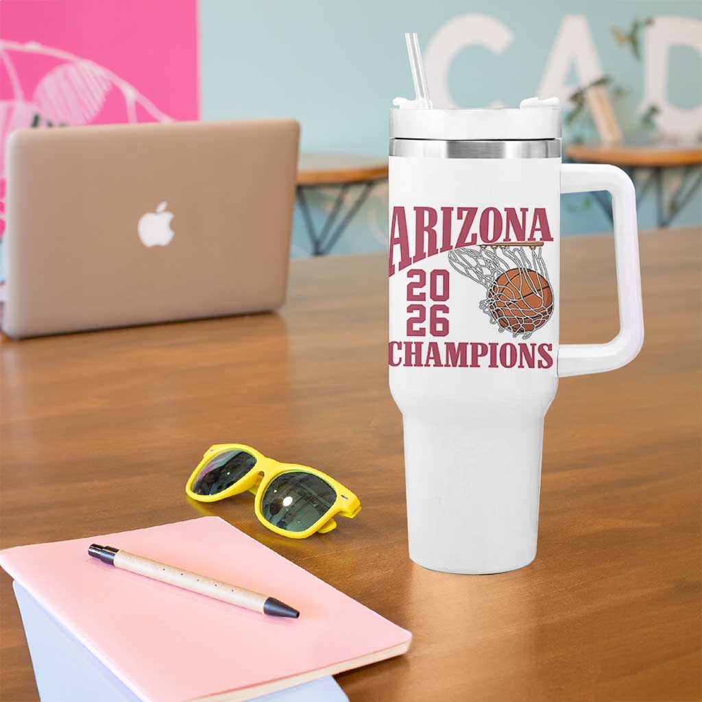 Arizona Champions Tumbler With Handle Gift For Basketball Fan