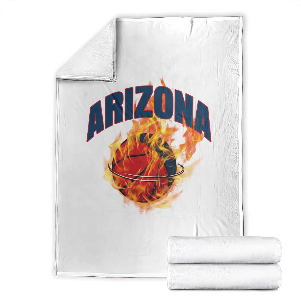 Arizona State Pride Throw Blanket Flaming Basketball Coach Gift