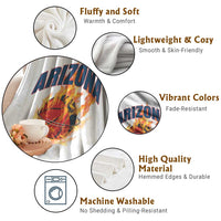 Arizona State Pride Throw Blanket Flaming Basketball Coach Gift