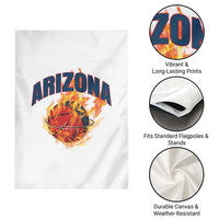 Arizona State Pride Garden Flag Flaming Basketball Coach Gift