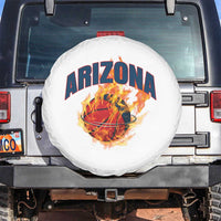 Arizona State Pride Spare Tire Cover Flaming Basketball Coach Gift