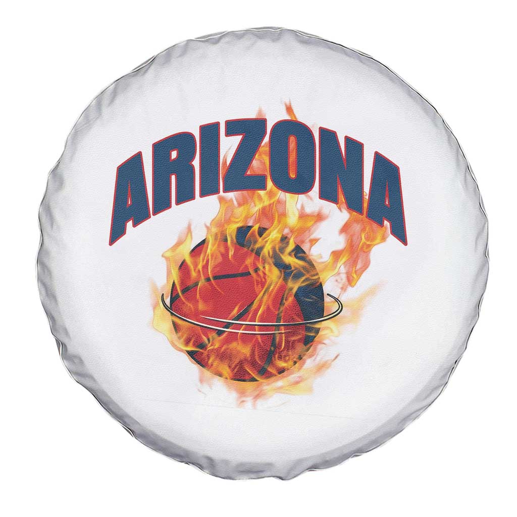 Arizona State Pride Spare Tire Cover Flaming Basketball Coach Gift