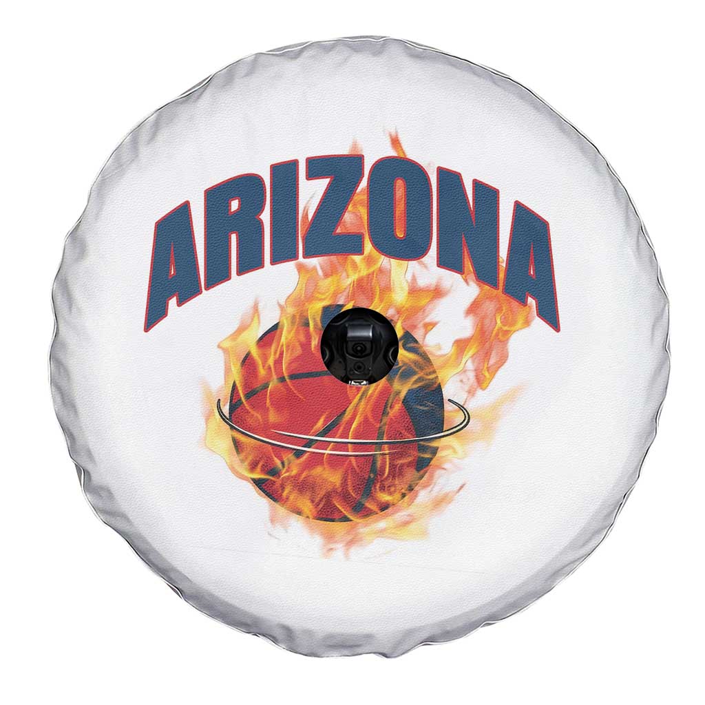 Arizona State Pride Spare Tire Cover Flaming Basketball Coach Gift