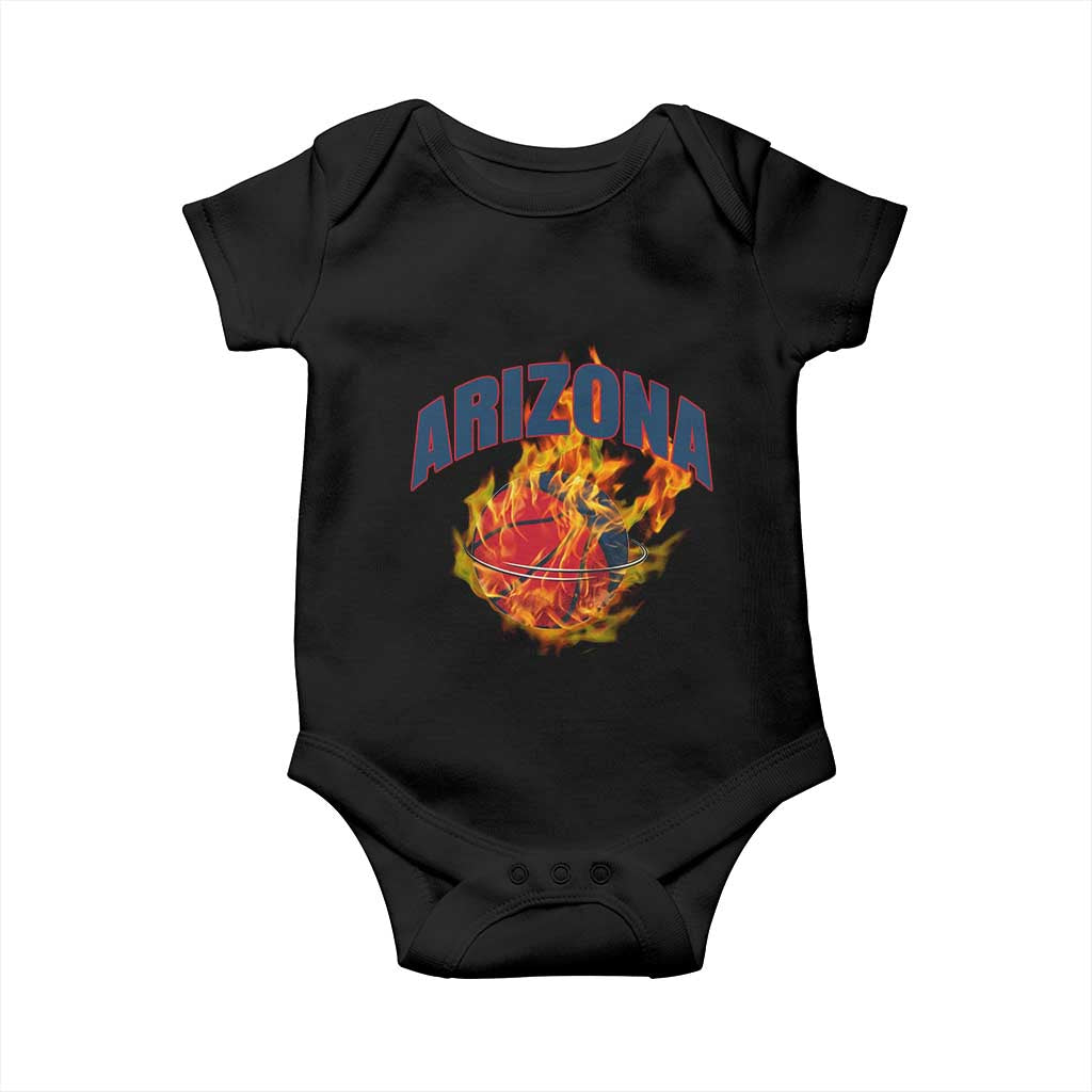Arizona State Pride Baby Onesie Flaming Basketball Coach Gift