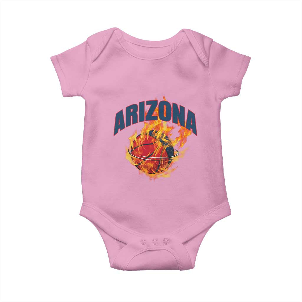 Arizona State Pride Baby Onesie Flaming Basketball Coach Gift