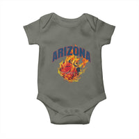 Arizona State Pride Baby Onesie Flaming Basketball Coach Gift