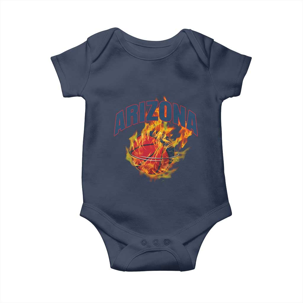 Arizona State Pride Baby Onesie Flaming Basketball Coach Gift