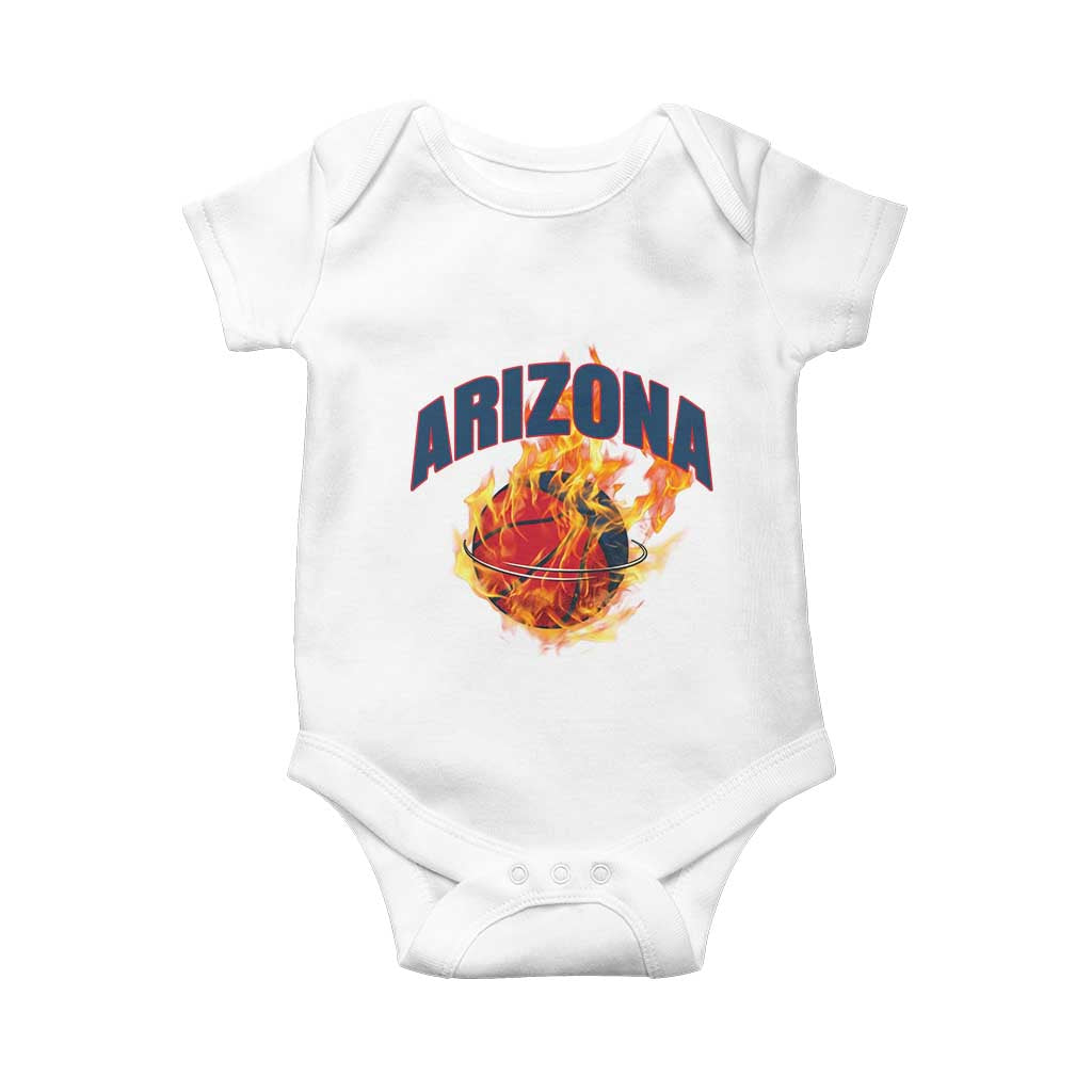 Arizona State Pride Baby Onesie Flaming Basketball Coach Gift