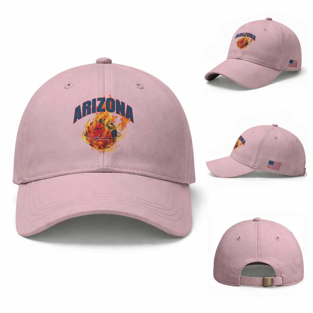 Arizona State Pride Baseball Cap Flaming Basketball Coach Gift