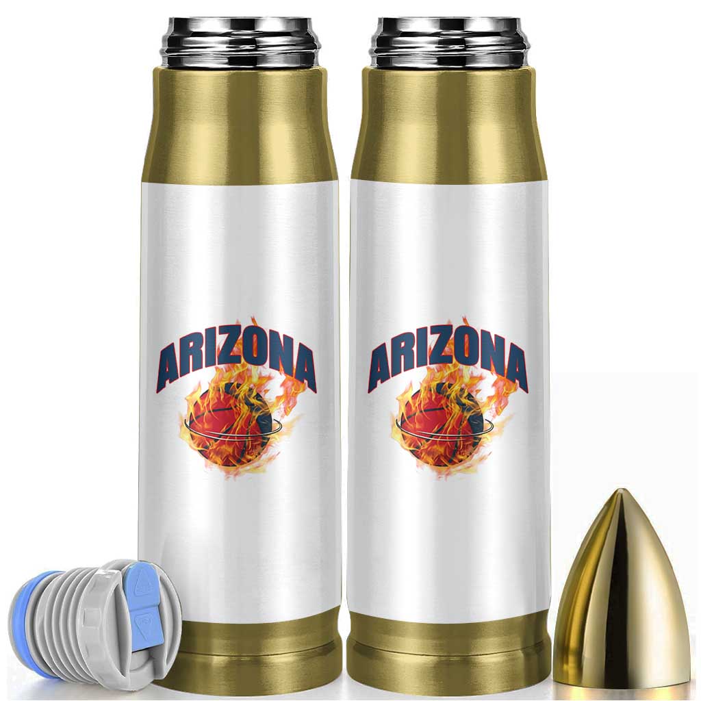 Arizona State Pride Bullet Tumbler Flaming Basketball Coach Gift