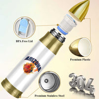 Arizona State Pride Bullet Tumbler Flaming Basketball Coach Gift